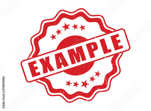 Example Rubber Stamp Seal with a Decorative Border