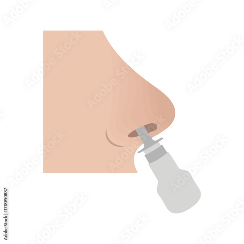 Person using nasal spray for sinus congestion relief