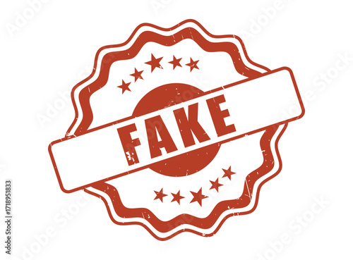 Fake Rubber Stamp Seal with a Decorative Border