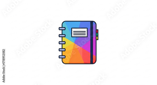 Colorful spiral bound notebook journal diary planner organizer for notes and reminders office school supplies