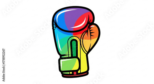 Colorful boxing glove vector illustration for sports equipment and fitness gear design and martial arts training