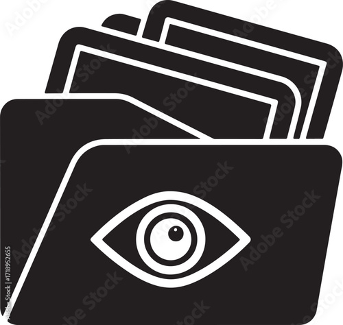 Privacy Concept File Folder with Eye Icon