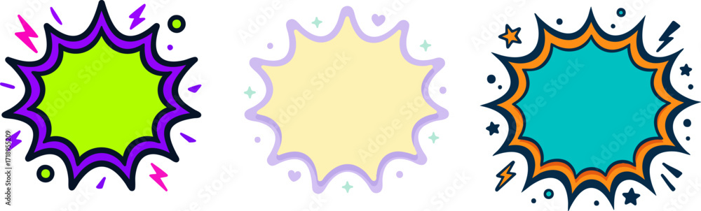 Obraz premium Comic Speech Bubbles Set.
