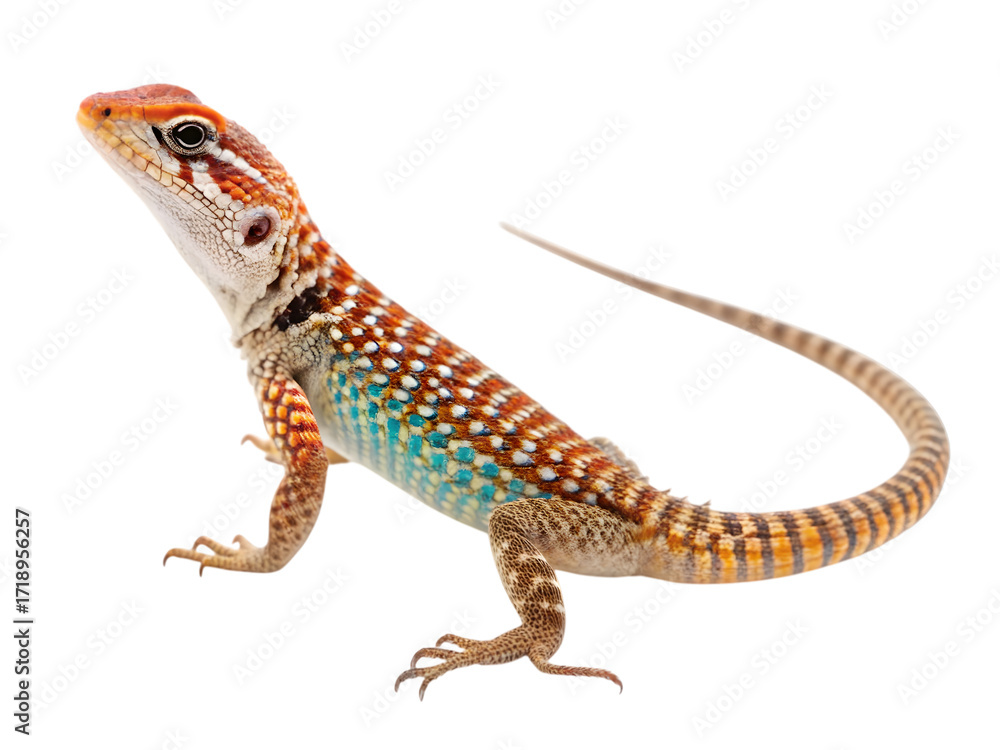 Naklejka premium Desert lizard, isolated on white background