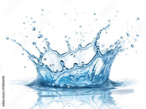Water splash, isolated on white background