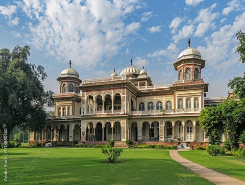 Wallpaper Mural Expansive palace, blend of architectural styles, nestled amidst manicured lawns under a bright sky Torontodigital.ca