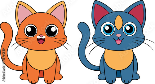 cartoon cat illustration, cute cat cartoon, funny cat drawing, adorable kitten artwork, happy cat vector, smiling cat cartoon, baby kitten character, playful cat mascot, child-friendly cat cartoon, pe