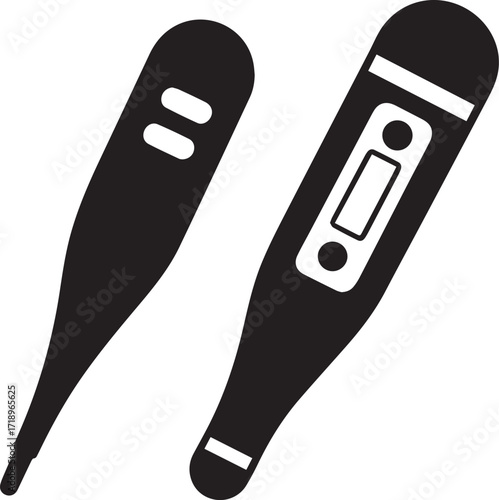 Pregnancy Test Kit silhouette vector, black and white silhouette vector illustration