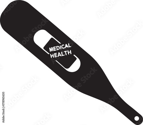 Pregnancy Test Kit silhouette vector, black and white silhouette vector illustration