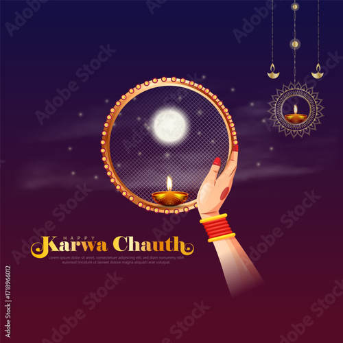 Karwa Chauth is a traditional Hindu festival where married women fast from sunrise to moonrise.