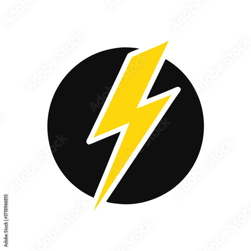 Lightning logo concept. Flash Electric Logo Bolt Energy Company. Thunderbolt symbol. Energy Power electric logo