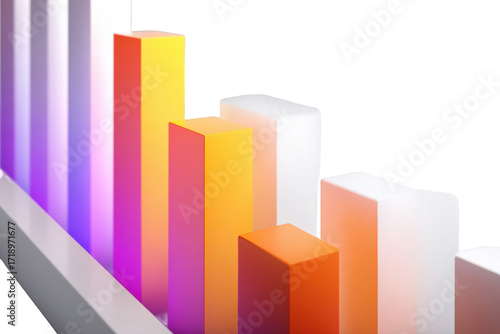 Free Download 3D bar graph, vibrant colors - GFXLoad