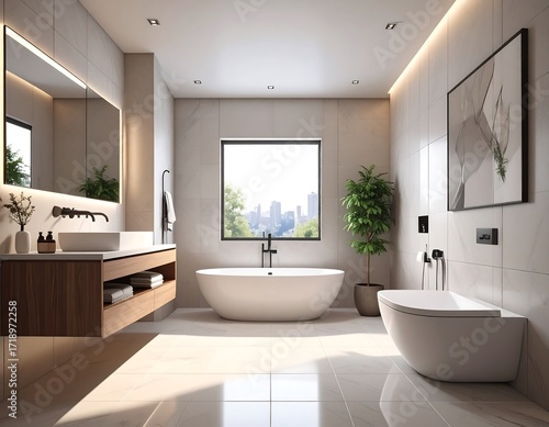 Modern bathroom interior design
