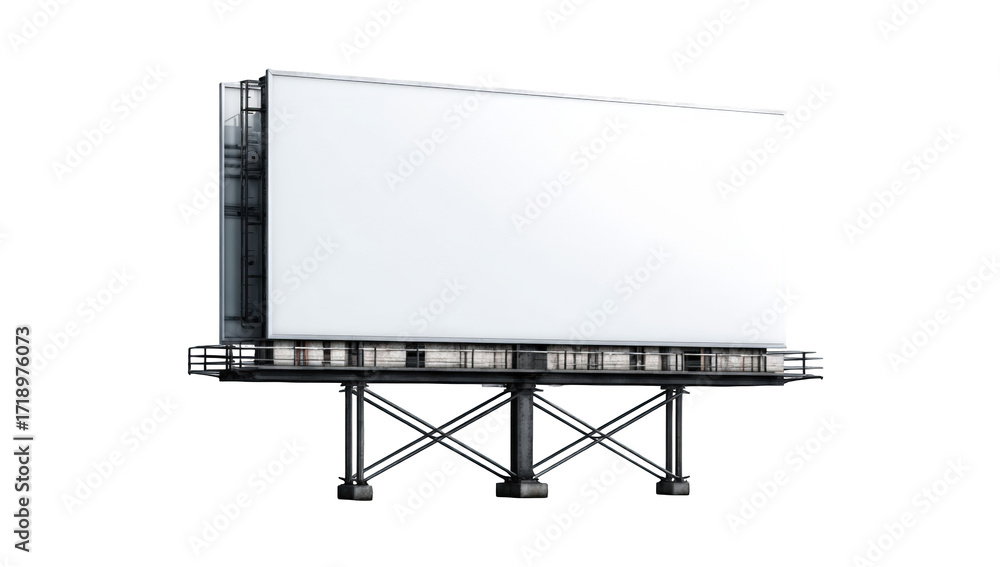 Obraz premium Blank billboard on a stand. Digital render