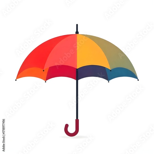 Wallpaper Mural red and yellow umbrella isolated on white background Torontodigital.ca