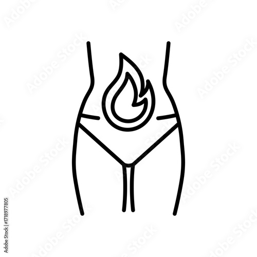 Calories burn icon editable stroke