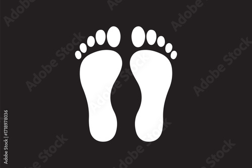 silhouette of baby feet icon over white background. vector illustration. Baby footprints icon isolated on white background. Baby feet sign. Set icons colorful