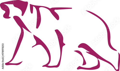 Bear silhouette icon  simple icon. Vector ICON all icon Viktor	