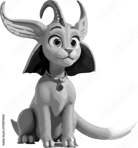 kangro vector.kangro cartoon style illustration isolated on white background.