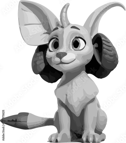 kangro vector.kangro cartoon style illustration isolated on white background.