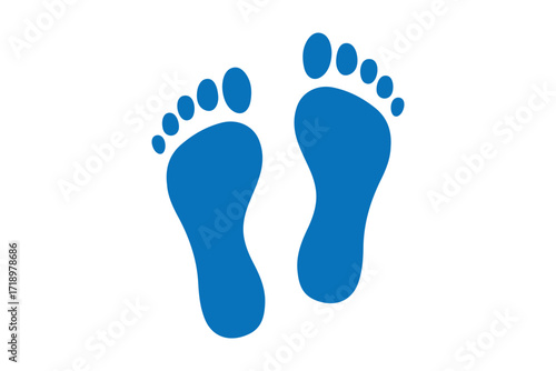 baby feet logo silhouette vector, baby foot logo icon vector silhouette, foot print vector illustration logo, silhouette of baby footprints icon vector silhouette design on white background