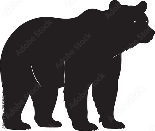   Forest Bear Silhouette Vector Illustration