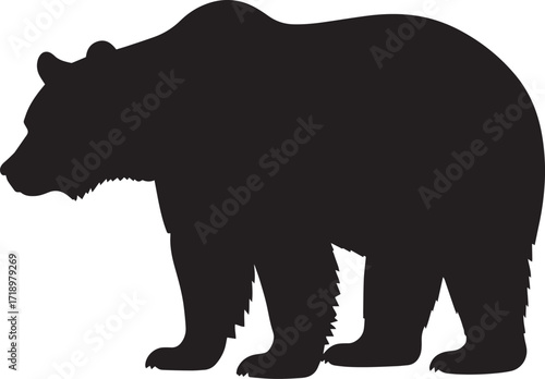   Forest Bear Silhouette Vector Illustration
