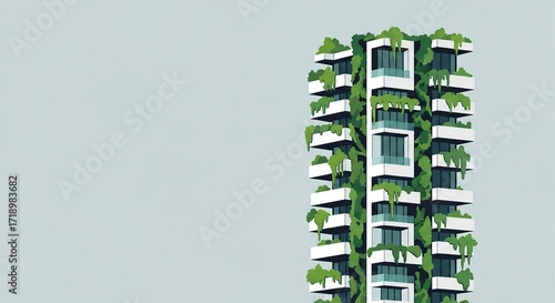 Vertical Green Oasis Eco-Friendly High-Rise Building Design