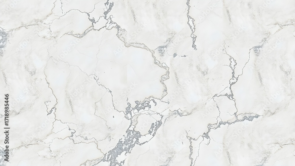Obraz premium Elegant white marble texture with subtle gray natural stone veins