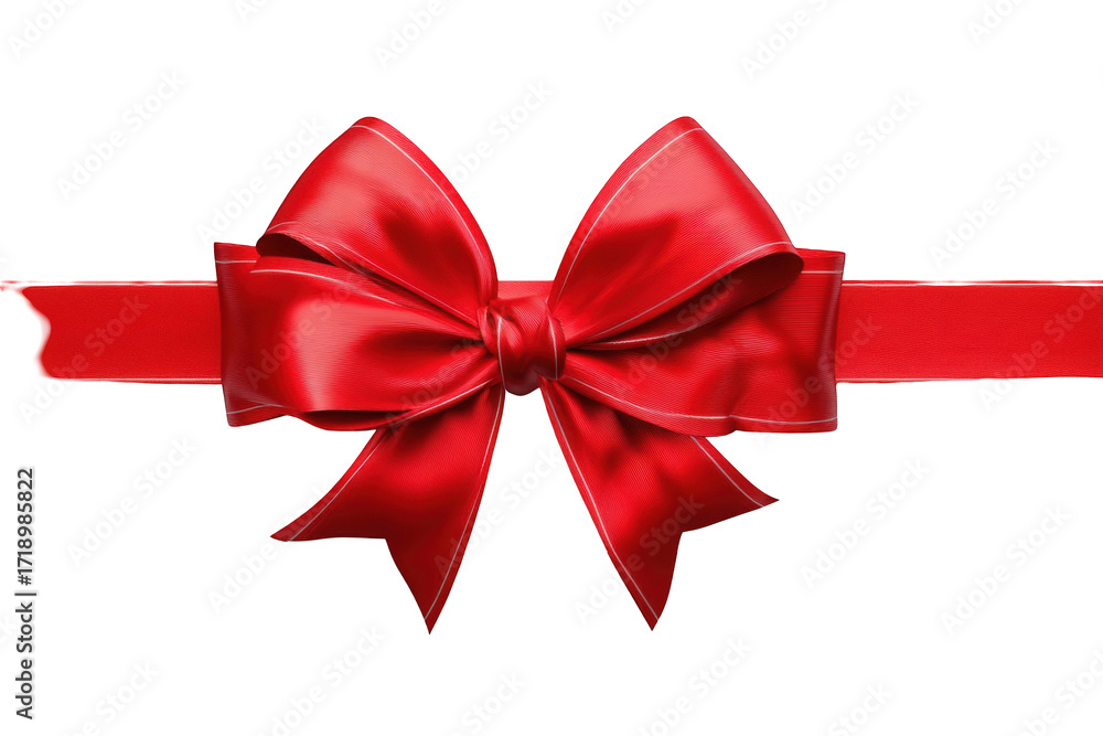 Fototapeta premium A vibrant red ribbon bow (1)