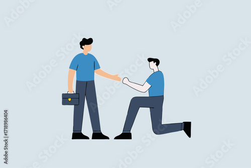Compassionate entrepreneur extends support to rescue struggling associate.