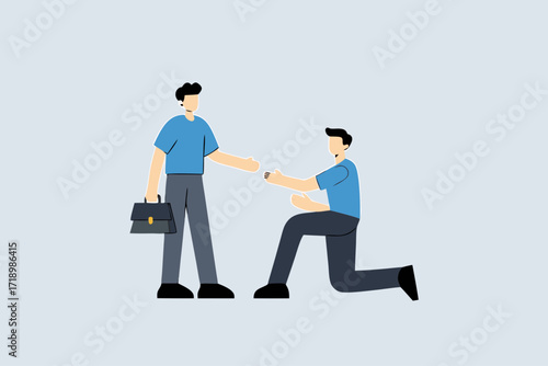 Compassionate entrepreneur extends support to rescue struggling associate.
