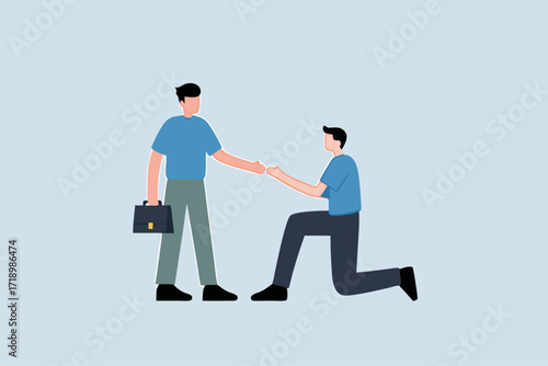 Compassionate entrepreneur extends support to rescue struggling associate.
