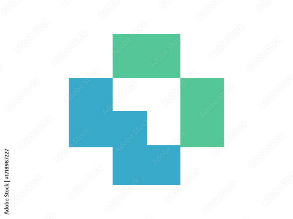 Fototapeta premium medical cross logo with arrow symbol – modern healthcare & hospital branding