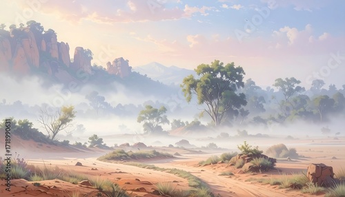 Rusty machinery amidst clay, evoking abandonment