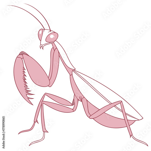 Vector illustration of a cartoon mosquito sucking blood