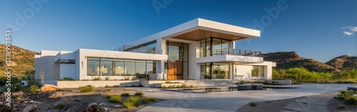Wallpaper Mural Modern White House Exterior With Mountain View Torontodigital.ca
