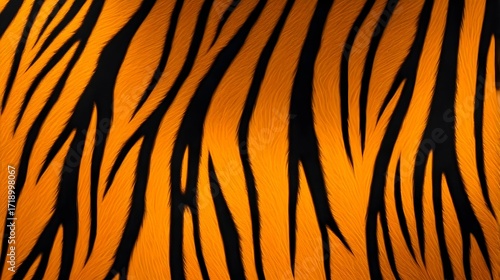 Tiger Orange and Black Stripes Skin Texture Background. 