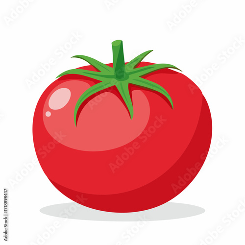 Juicy Red Tomato Illustration Fresh, Vibrant, Ripe