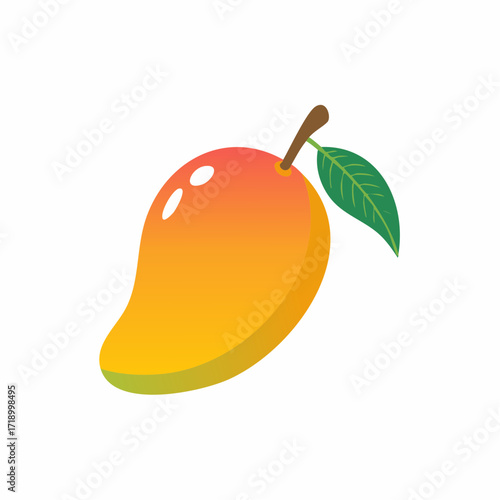 Juicy Mango Fruit Illustration Vector Graphic