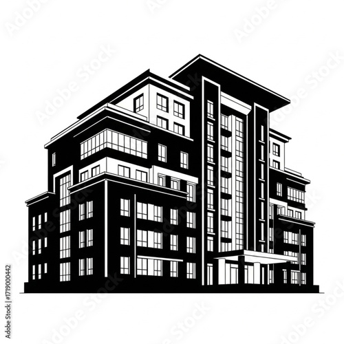 house icon on a white background, commercial building vector, shopping mall vector, real estate vector, real estate building icon , house icon, house vector, flat vector 