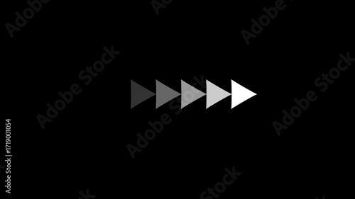 black right arrow pointer icon. 4k neon arrow video on a black background. Neon arrow sign. Set of orange neon arrows on white background.