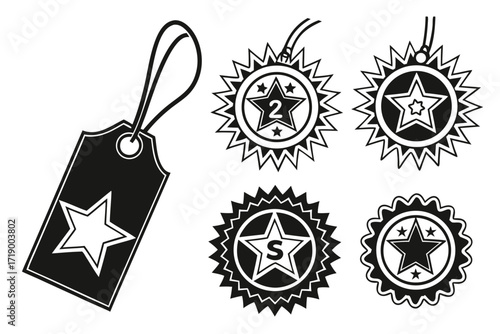 set of price tags