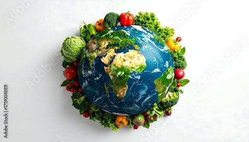 Earth surrounded by fresh produce (1)
