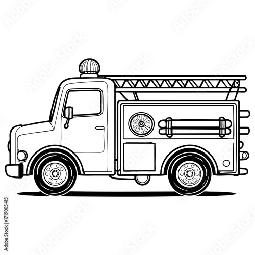 Fire truck coloring page
