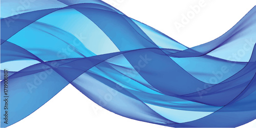 "Abstract Flowing Blue Wave Background Design with Smooth Gradient Curves for Modern Digital Art"
