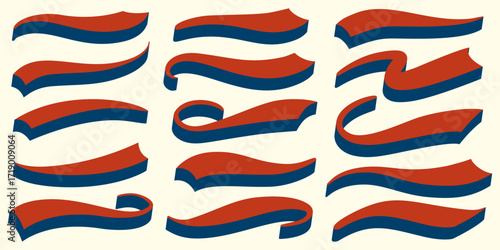 Baseball swoosh tails for text. Vector swashes and underlines. Vintage swish shapes and brush strokes for sport logo design. Swirl wavy accent decoration