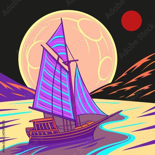 sailing ship on the sea