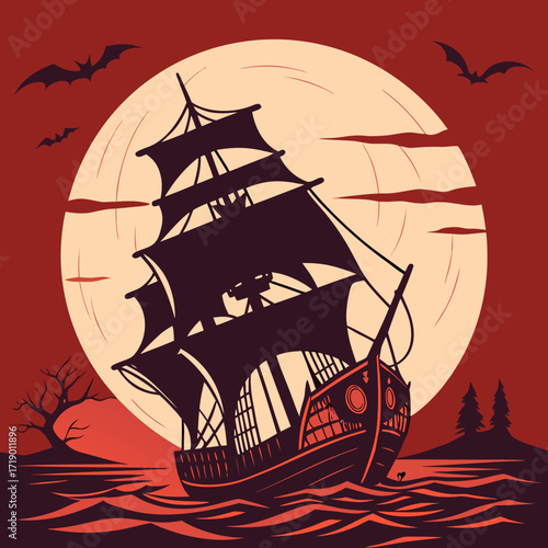 pirate ship silhouette