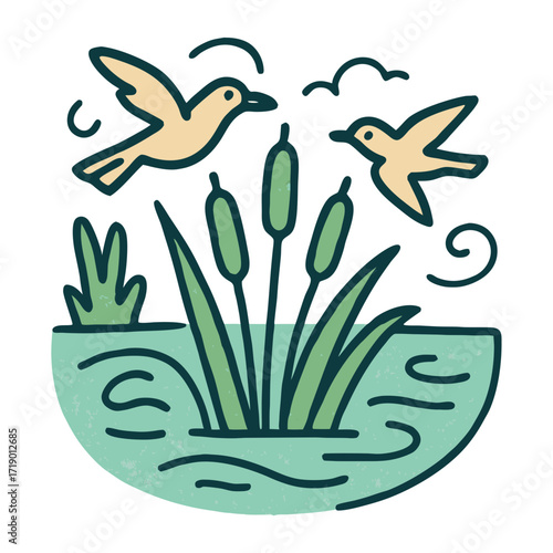 Sustainable Ecology Infrastructure Nature's Harmony Depicted, A Vision for a Green Future